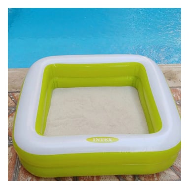 PISCINA DE AGUA ACOLCHADA 85X85X23CM VERDE PARA JUEGOS INFANTILES Y+PAPEL REGALO - 2