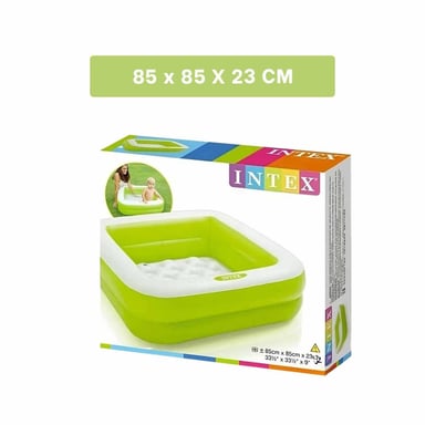 PISCINA DE AGUA ACOLCHADA 85X85X23CM VERDE PARA JUEGOS INFANTILES Y+PAPEL REGALO - 4