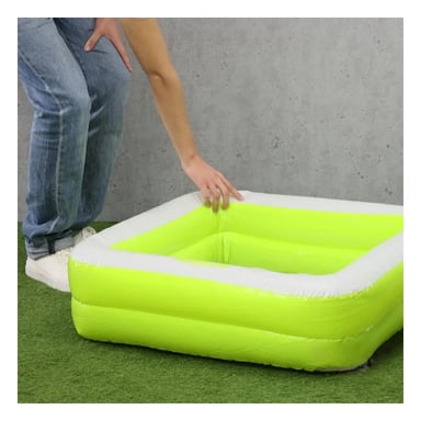 PISCINA DE AGUA ACOLCHADA 85X85X23CM VERDE PARA JUEGOS INFANTILES Y+PAPEL REGALO - 5
