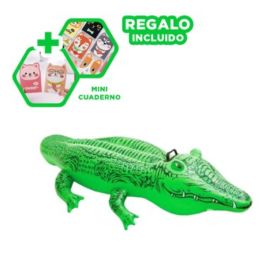 FLOTADOR RYBIU 58546NP VERDE BOTE DIVERSIÓN REUNIONES EN COCODRILO + REGALO AGENDITA