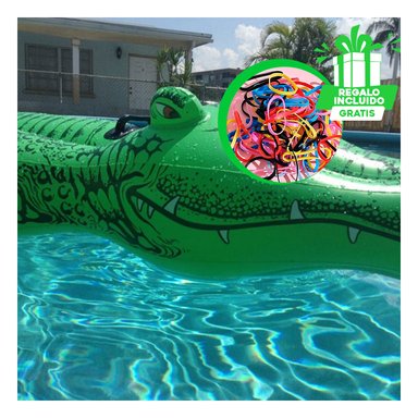 FLOTADOR RYBIU 58546NP VERDE BALSA COMODA COCODRILO + REGALO LIGAS PEINAR