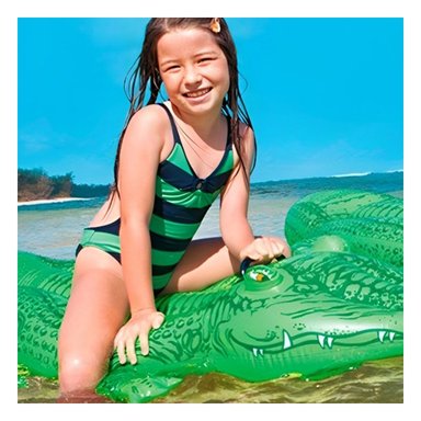 FLOTADOR RYBIU 58546NP VERDE BALSA COCODRILO MODERNA VERANO + LIGAS REGALO