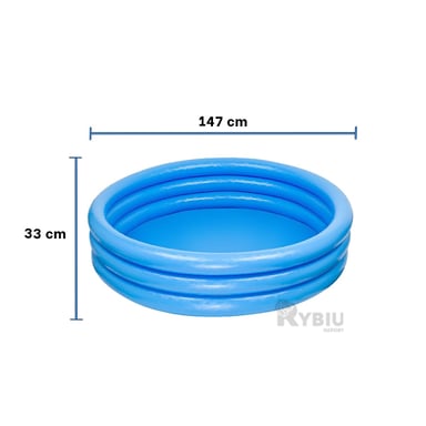 PILETA CON ESPACIO AMPLIO EN AZUL Y+BANDERITAS ADHESIVAS - 5