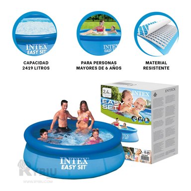 ALBERCA COMODO PARA INFANTES EN CELESTE Y+GIFT STICKERS - 1