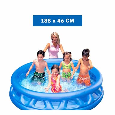 BANO INFLABLE REDONDO PARA EXTERIOR CON SUPERFICIE SUAVE Y USO DIARIO Y+LIGAS REGALO - 4