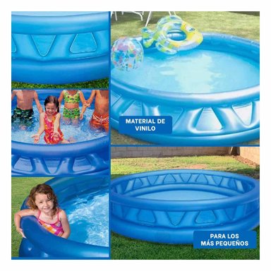 BANO INFLABLE REDONDO PARA EXTERIOR CON SUPERFICIE SUAVE Y USO DIARIO Y+LIGAS REGALO - 5