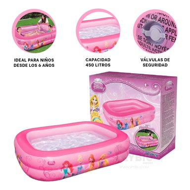 ALBERCA INFANTIL DE TONO ROSADO Y+REGALO LIGAS PARA PEINAR - 2