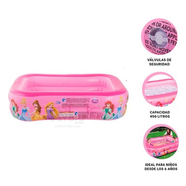 ALBERCA INFANTIL DE TONO ROSADO Y+REGALO LIGAS PARA PEINAR - 3