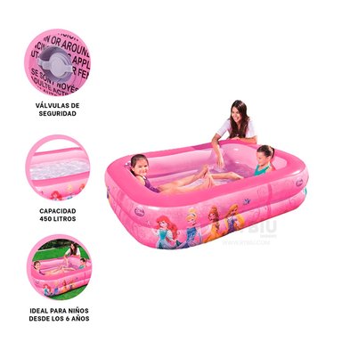 ALBERCA INFANTIL DE TONO ROSADO Y+REGALO LIGAS PARA PEINAR - 4