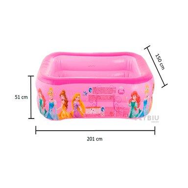 ALBERCA INFANTIL DE TONO ROSADO Y+REGALO LIGAS PARA PEINAR - 5