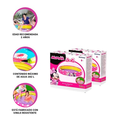 ALBERCA DIVERTIDO DE COLOR ROSADO Y+ENVOLTORIO DE REGALO - 2