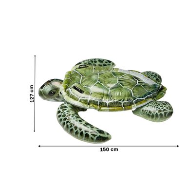 FLOTANTE INFLABLE TORTUGA 150 X 127 CM COLORIDO PARA NIÑOS Y+LIGAS REGALO - 4