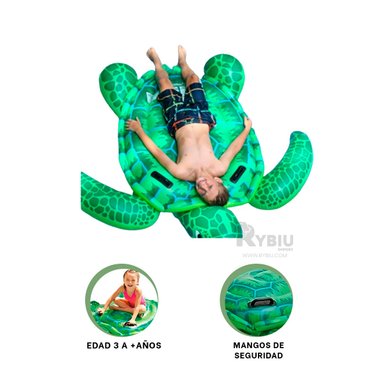 INFLABLE DE DISEÑO DE TORTUGA VERDE Y+REGALO AGENDITA - 2