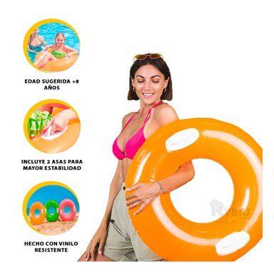 INFLABLE RYBIU 59258NP NARANJA UTIL CON ASA 76CM + BANDERITAS ADHESIVAS