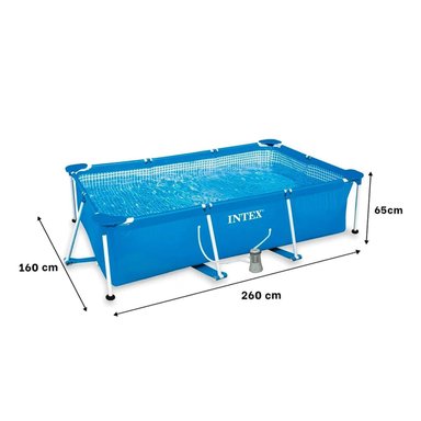 ALBERCA RECTANGULAR PARANTE GRANDE 260X160X65 CM PARA USO FAMILIAR Y+LIGAS REGALO - 4