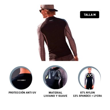 CAMISETA FUNCIONAL TALLA M EN PLOMO Y+GIFT STICKERS