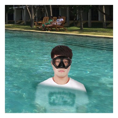 KIT NATACIÓN RYBIU W-MK110 ESPECIAL NEGRO + LIGAS REGALO