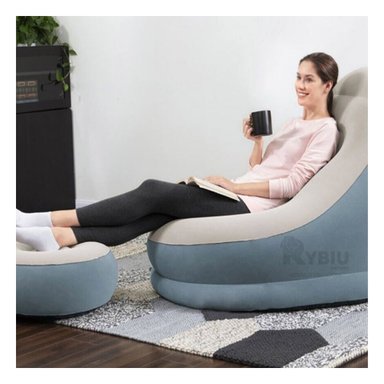 SILLON RYBIU COMODO PARA JOVENES EN GRIS AZULADO + REGALO STICKERS