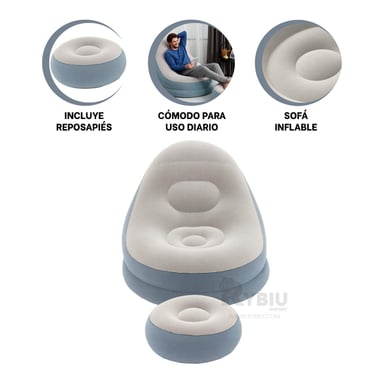 SILLON RYBIU ELEGANTE PARA SALON DE GRIS AZULADO + GIFT MINIAGENDA - 3