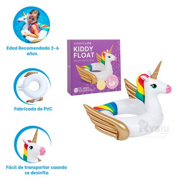 UNICORNIO PARA AVENTURAS ACUATICAS BLANCO Y+PAPEL DE REGALO - 4