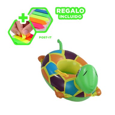 INFLABLE RYBIU MULTICOLOR BONITO SUTIL TORTUGA + BANDERITAS ADHESIVAS