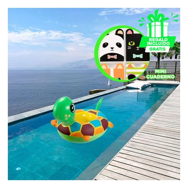 FLOTADOR RYBIU MULTICOLOR BOYA USAR EN LA PLAYA TORTUGA + GIFT MINIAGENDA