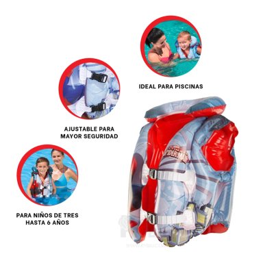 SALVAVIDAS RYBIU 98014 MULTICOLOR LIGERO FACIL TRANSPORTAR + GIFT STICKERS