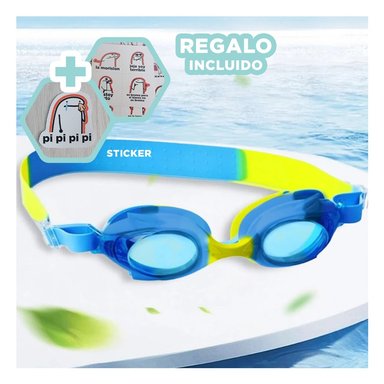 GAFAS NATACION RYBIU MG-460C NEGRO ESTETICAS ADULTOS MULTICOLOR + REGALO STICKERS