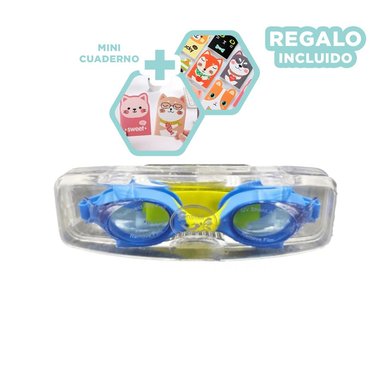 GAFAS NATACION RYBIU MG-460C NEGRO IMPERMEABLE MULTICOLOR + GIFT MINIAGENDA