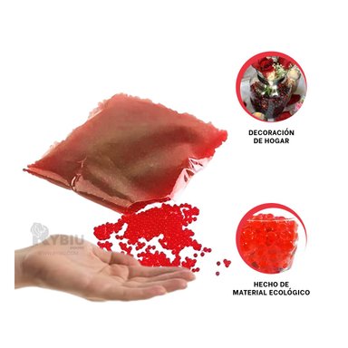 PAQUETE DE ESFERAS DE HIDROGEL SET 3 RYBIU JU29617 ROJO +REGALO STICKERS - 3