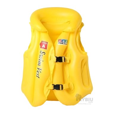 SALVAVIDAS RYBIU MG-4001A VINILO AMARILLO FLOTANTE EN + ENVOLTORIO REGALO