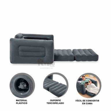 SILLON RYBIU 66551NP NEGRO CONFORTABLE PARA VARIAS POSICIONES + REGALO STICKERS - 3