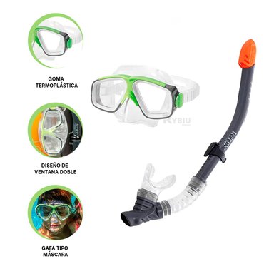 SET NATACIÓN RYBIU 55949 FIESTAS LA ALBERCA MULTICOLOR + GIFT STICKERS