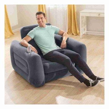 SILLON RYBIU 66551NP NEGRO TRANSFORMABLE EN AREA RELAJACION + REGALO AGENDITA - 4