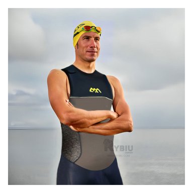 TRAJE BAÑO HOMBRE RYBIU C-M18WS-NAM AZUL CON DISEÑO LUJOSO + REGALO AGENDITA