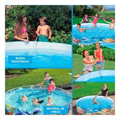 ALBERCA INFLABLE DELFIN PARA PATIO Y CASA CON USO FAMILIAR Y+POST IT - 5