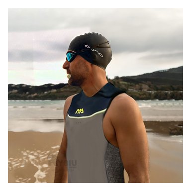 TRAJE BAÑO HOMBRE RYBIU C-M18WS-NAM AZUL PRACTICA + ENVOLTORIO REGALO