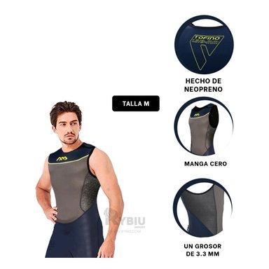 TRAJE BAÑO HOMBRE RYBIU C-M18WS-NAM AZUL DURADERA FLOTAR + GIFT STICKERS