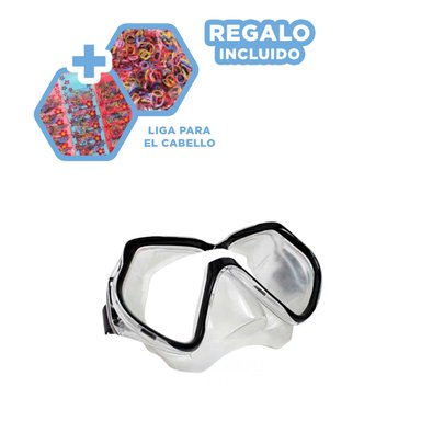 LENTES NATACIÓN RYBIU M-15265 FACIL USAR NEGRO + REGALO LIGAS PEINAR