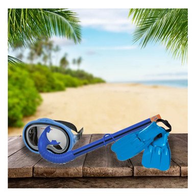 SET NATACIÓN RYBIU 55952 VISIBLES Y COMPACTOS AZUL + REGALO AGENDITA