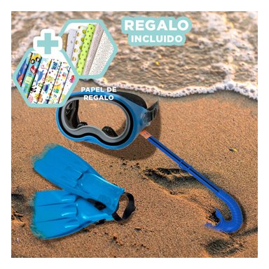 SET NATACIÓN RYBIU 55952 SEGUROS Y PRACTICOS VERANO AZUL + PAPEL REGALO