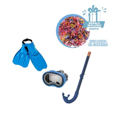 CONJUNTO NATACIÓN RYBIU 55952 SUTIL AZUL + REGALO LIGAS PEINAR
