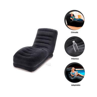 SILLON RYBIU 68592NP PRACTICO NEGRO + ENVOLTORIO REGALO