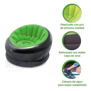 SILLON RYBIU 66581NP CON DISEÑO LUJOSO VERDE + REGALO AGENDITA