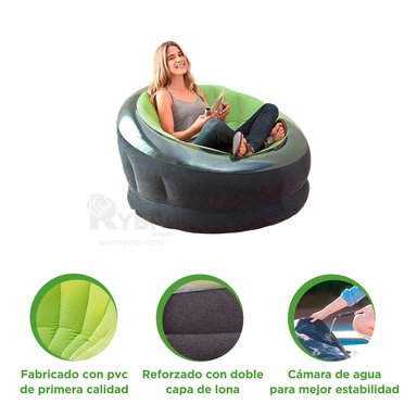 SILLON RYBIU 66581NP COMODO PARA JOVENES VERDE + REGALO STICKERS