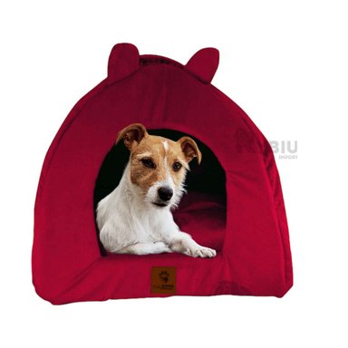 CAMA PERROS GATOS MA29094 DISEÑO IGLU TALLA S GUINDA RYBIU + PAPEL REGALO