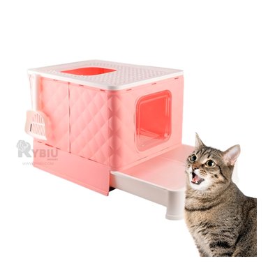 ARENERO GATOS RYBIU MA29056 FELINOS VERSATIL ROSADO + PAPEL REGALO