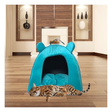 CAMA PERROS GATOS MA29091 PERRRO IGLU TALLA S REY RYBIU + PAPEL REGALO - 5