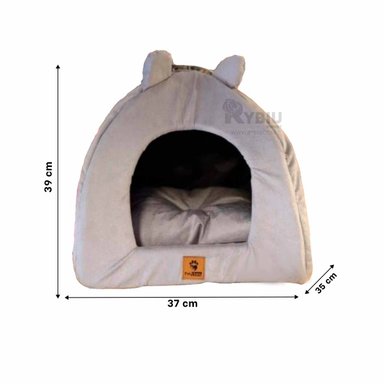 CASITA PERROS GATOS MA29091 CANINA TALLA S PLOMO RYBIU + REGALO LIGAS PEINAR