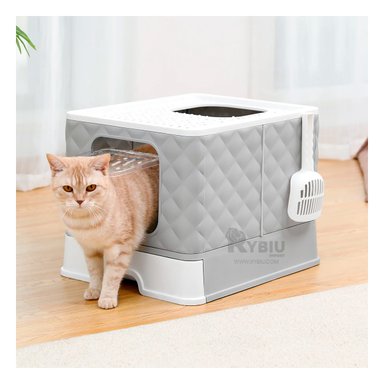 CONTENEDOR GATOS RYBIU MA29055 VERSATIL PALA PLOMO + BANDERITAS ADHESIVAS - 2